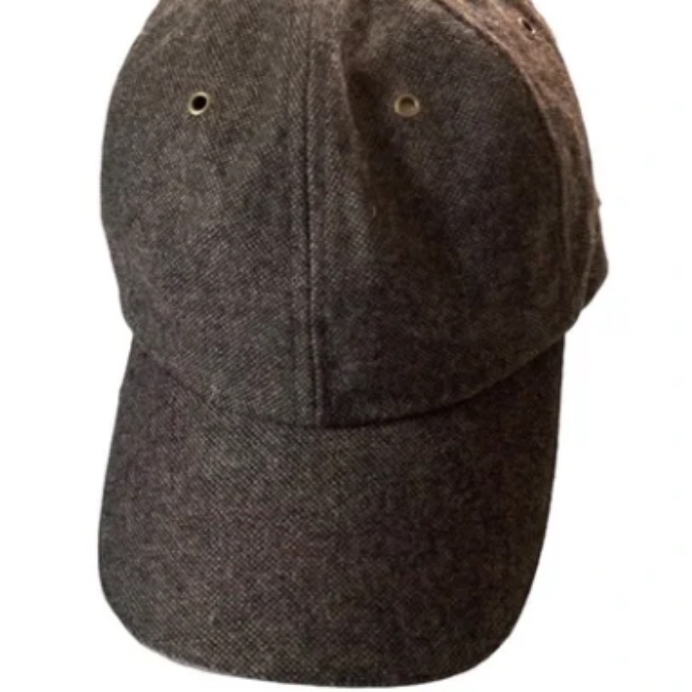 Vtg Stetson Brown Tweed Strap Back Gold Hardware Wool Baseball Hat Cap 1 Size